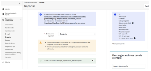 Importación-archivo-CSV-Prestashop