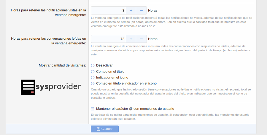configurar las notificaciones de usuario 