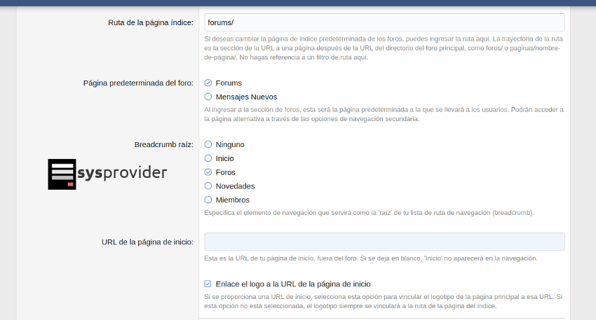 Cómo configurar las opciones