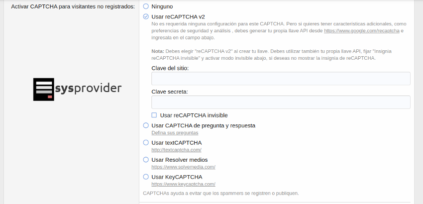 Cómo configurar las opciones