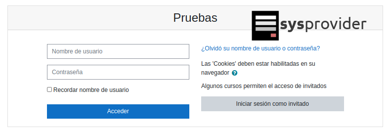ajustes de la página principal
