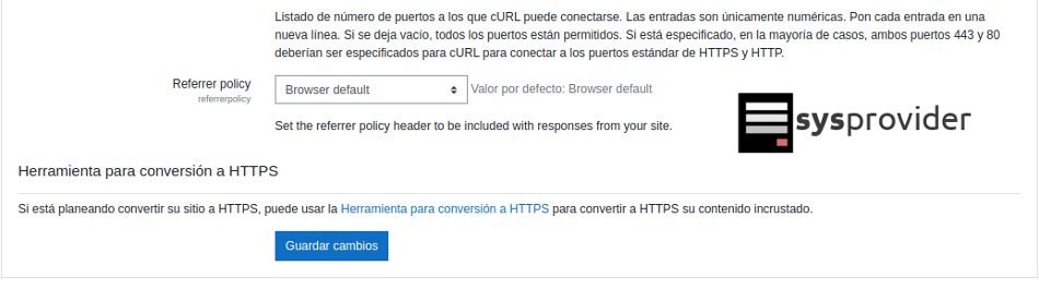 activar la seguridad HTTP
