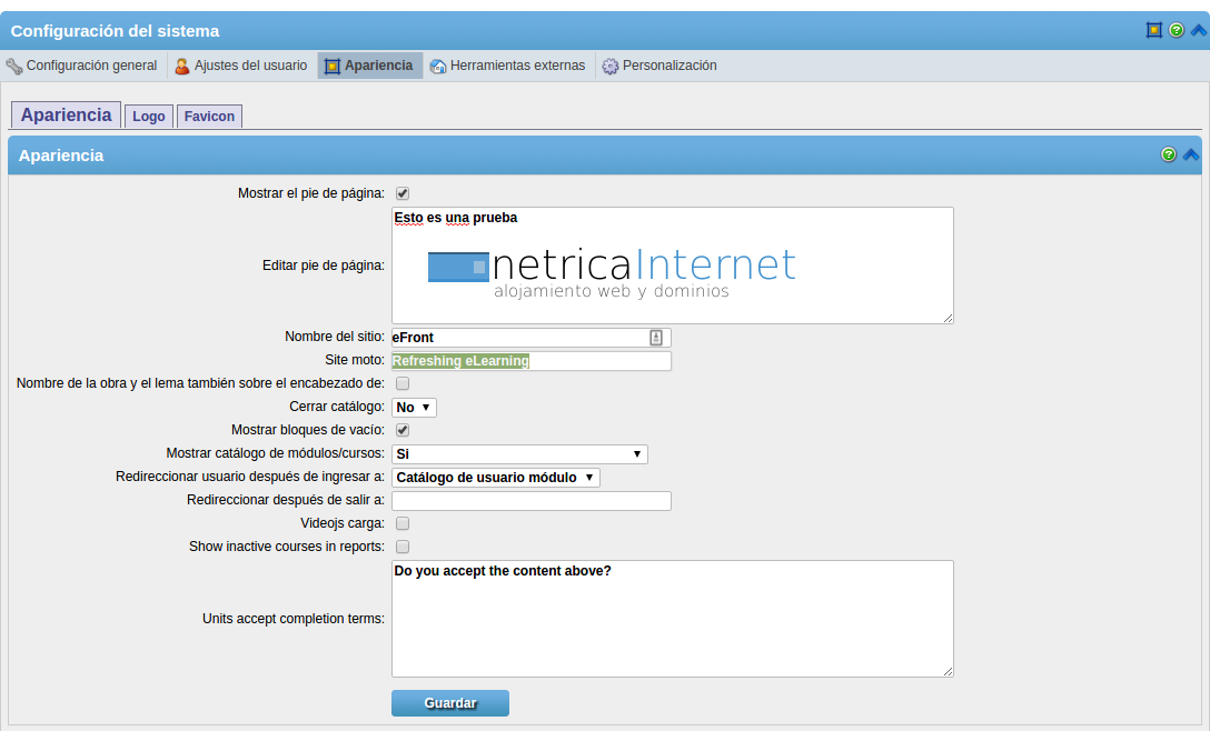 apariencia