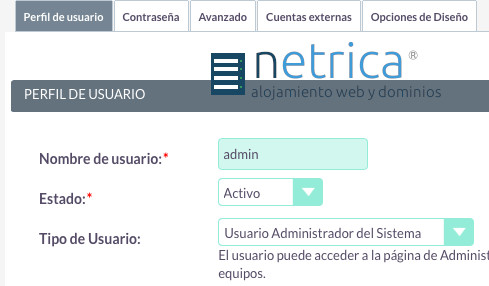 Cambiar contraseña de acceso a SuiteCRM