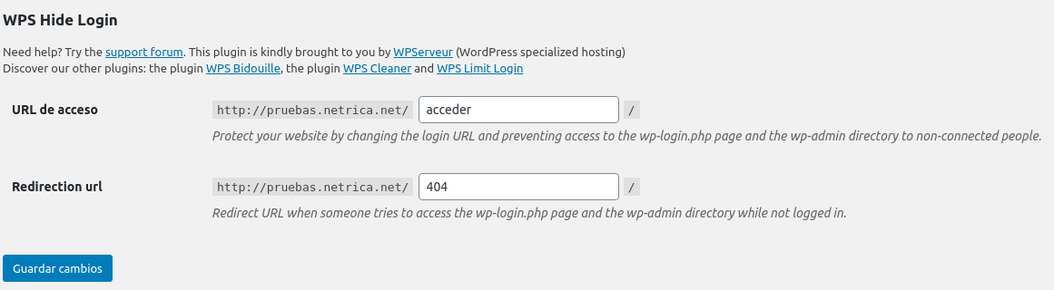 Cómo modificar la url de acceso wp-admin en WordPress