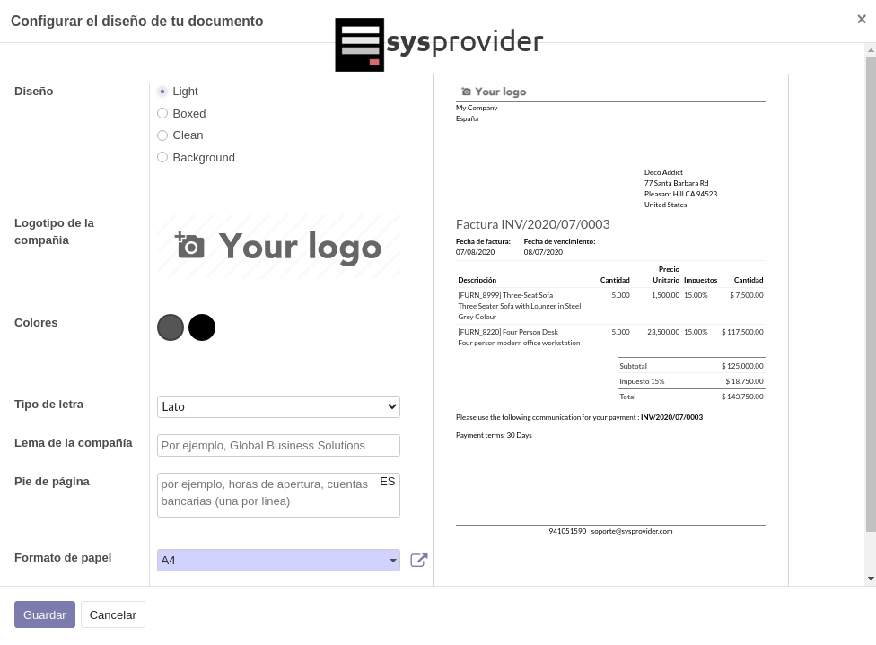 configurar documentos