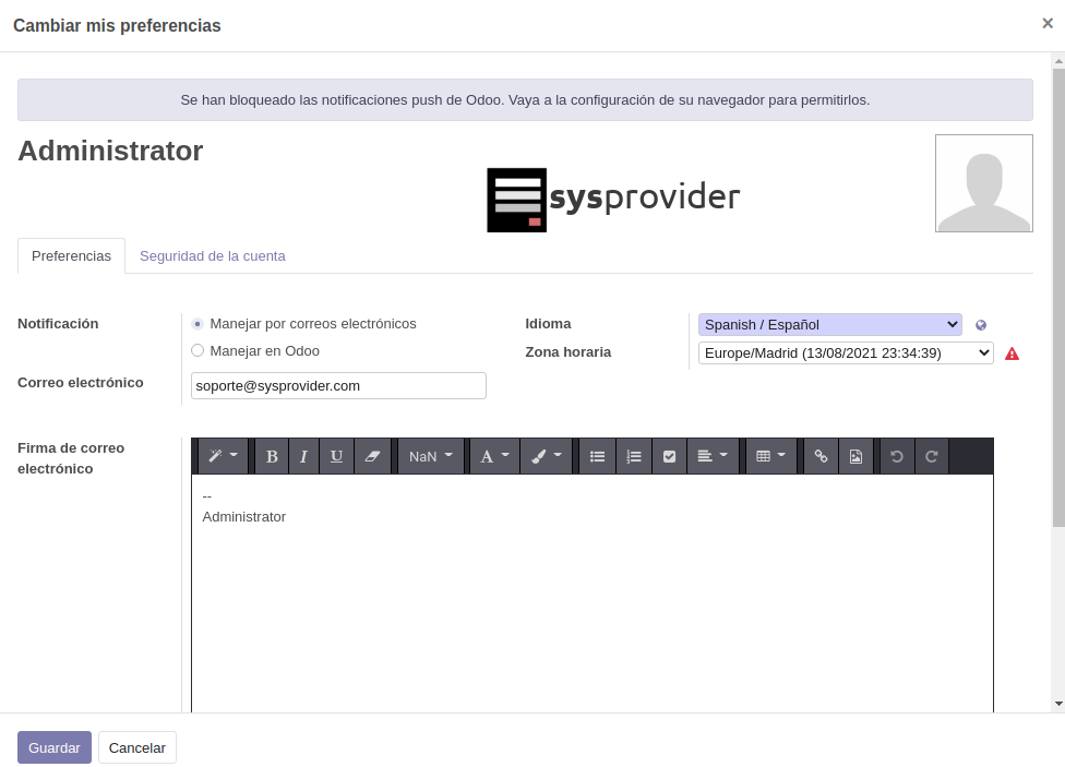 configurar correo