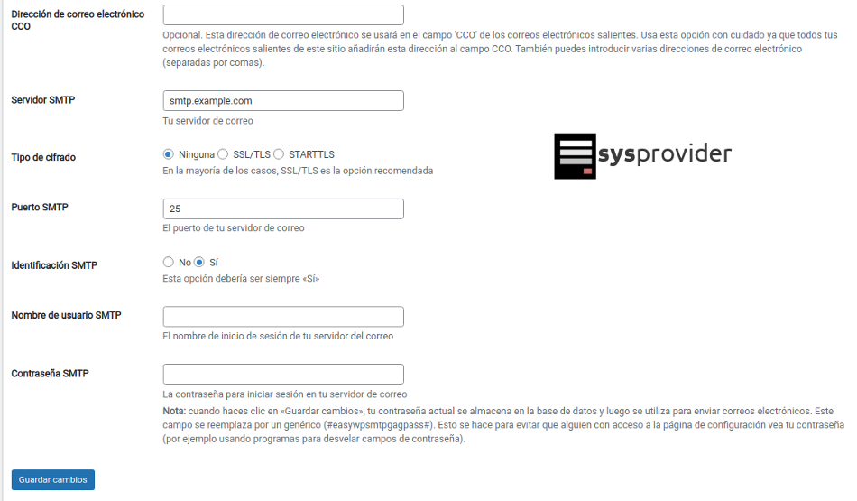 configurar easy wp smtp