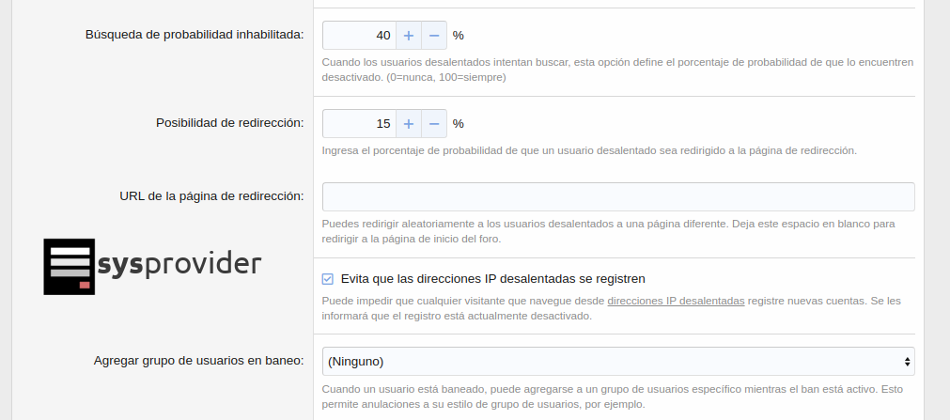 desaliento y disciplina del usuario