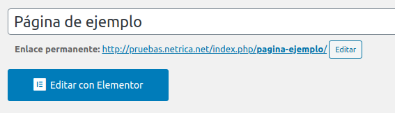 Extensión para editar una página de forma visual en WordPress
