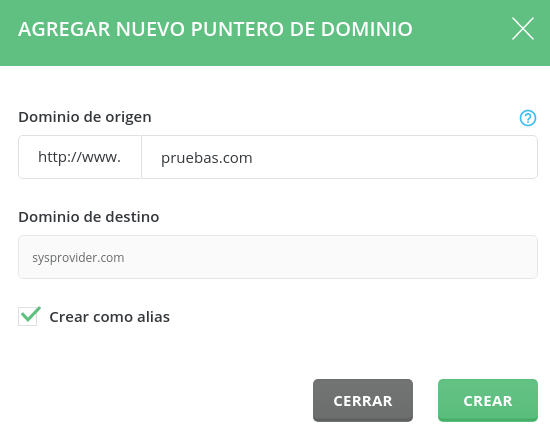 Cómo crear un alias de dominio en DirectAdmin
