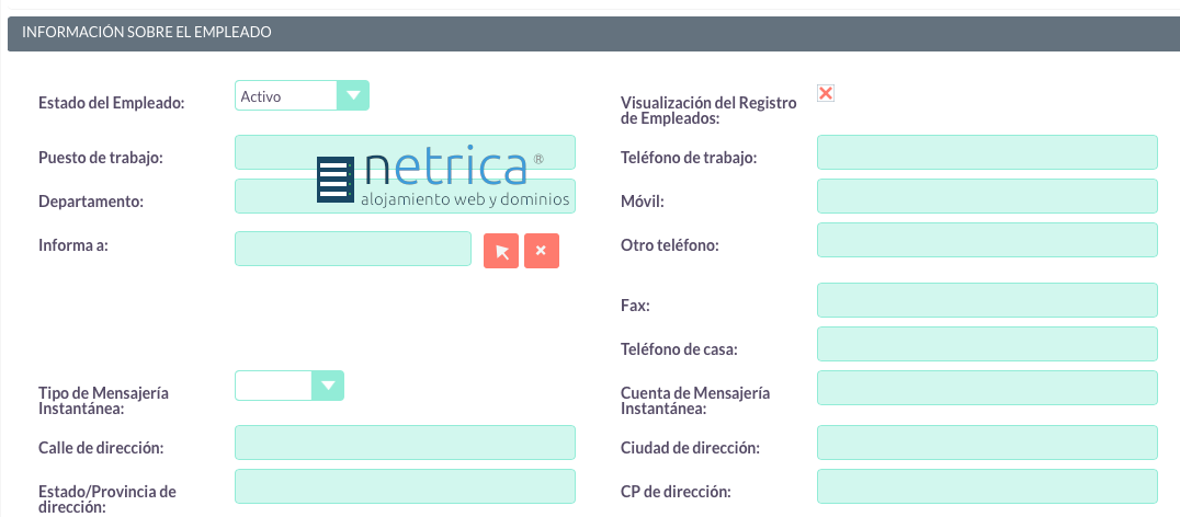 Crear un nuevo usuario en SuiteCRM