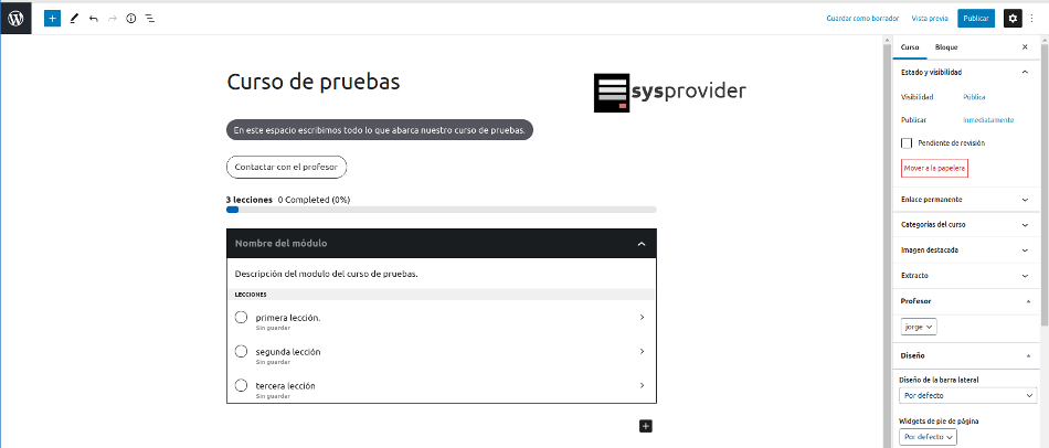 curso con sensei