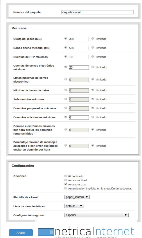crearpaquete