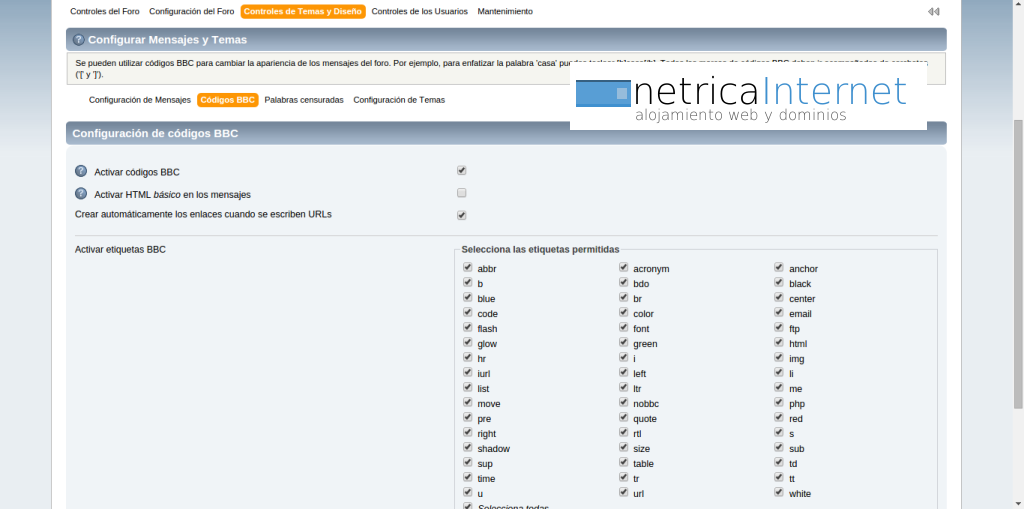 desactivar editor wysuwig y codigo bbc en smf imagen 2