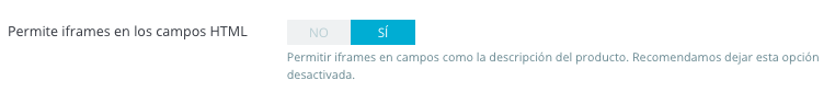 Insertar un video de Youtube dentro de un producto en PrestaShop