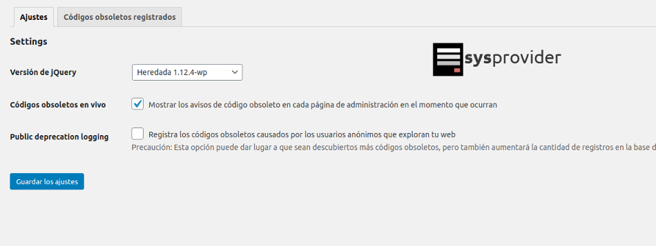 jquery-enable-migrate-sysprovider