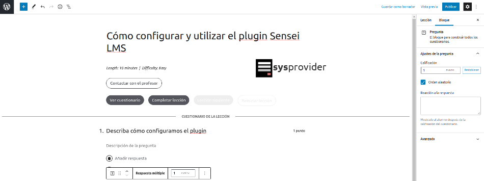 lecciones con sensei