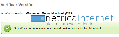 verificarversionoscoomerce