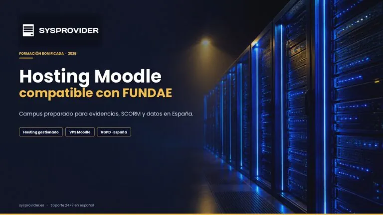 Hosting Moodle compatible con FUNDAE — Sysprovider