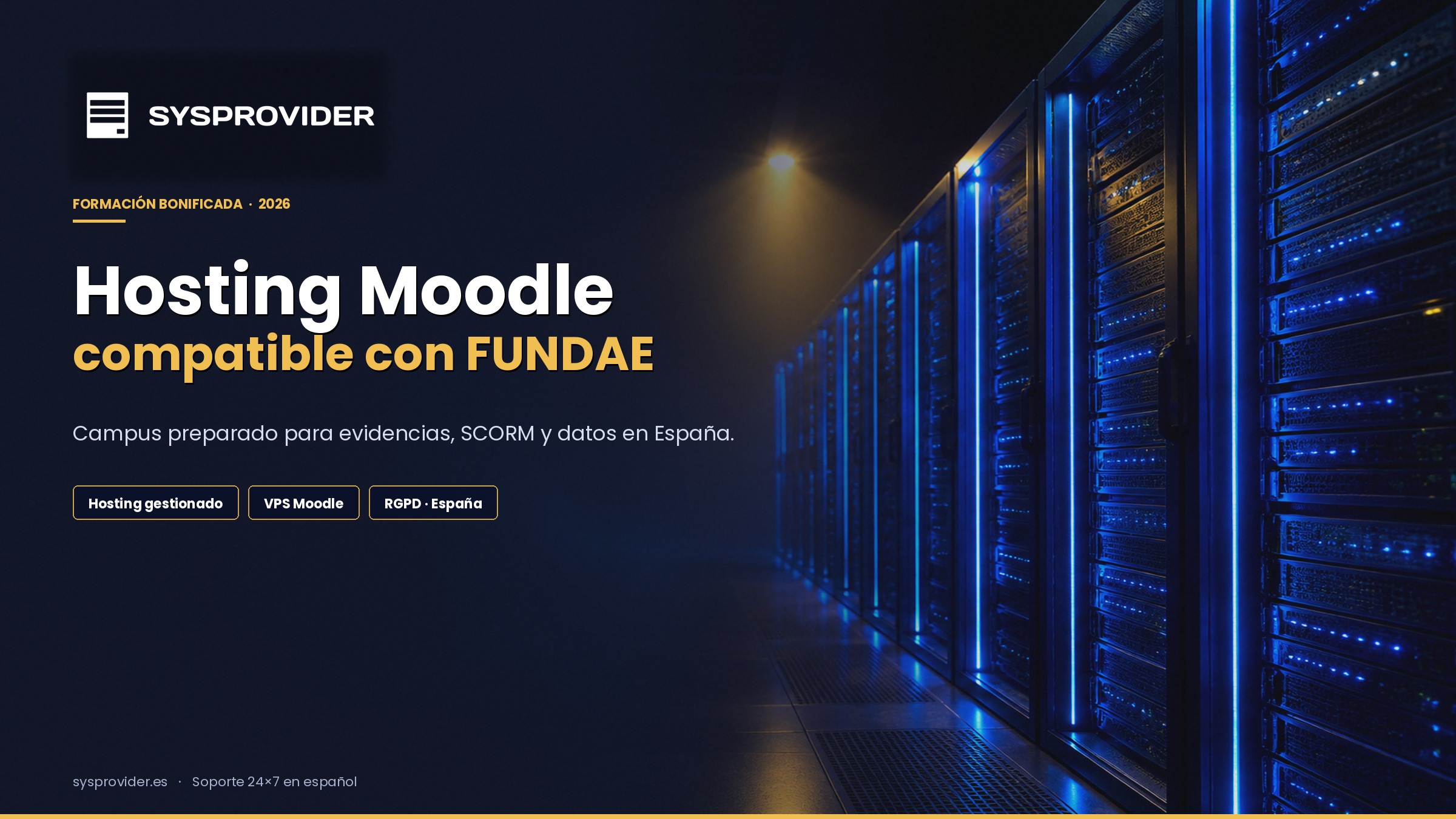 Hosting Moodle compatible con FUNDAE: guía completa para formación bonificada en España (2026)