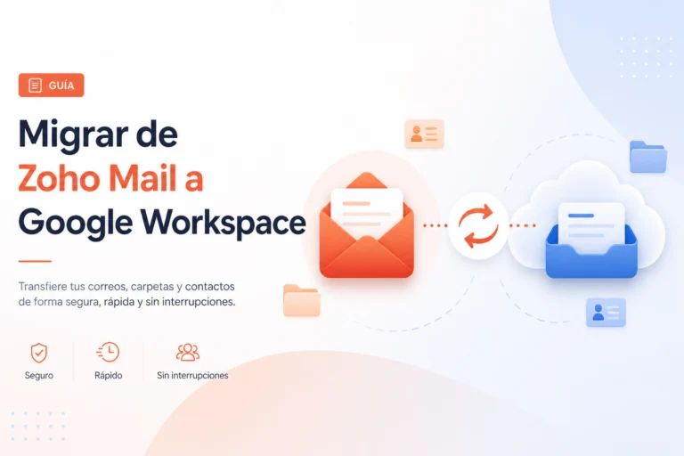 Migrar correo, contactos y calendarios de Zoho Mail a Google Workspace con Sysprovider