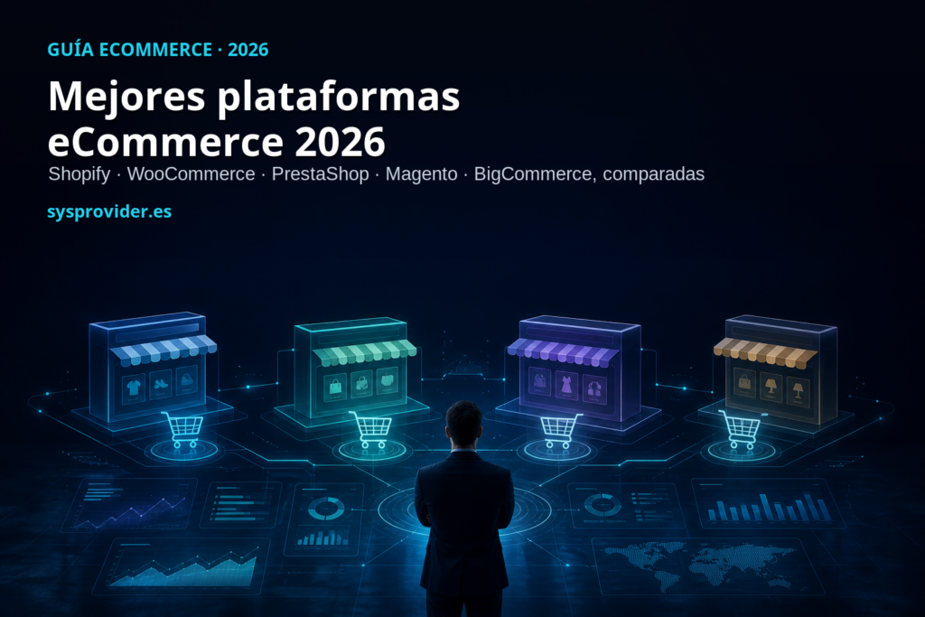 Mejores plataformas eCommerce 2026: Shopify, WooCommerce, PrestaShop, Magento y BigCommerce